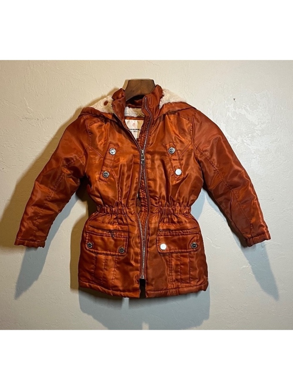 Urban Republic Girls Collection Size S Orange Winter Coat with Hood
